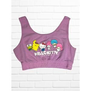 SANRIO Women's Medium‎ Hello Kitty and friends pink crop top